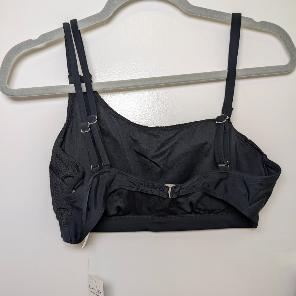 Cupshe NWT Black One-Shoulder Bikini Top & High-Waisted Bottoms Set Size L - Picture 6 of 11